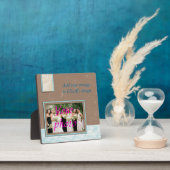 Blue Tan Foto Frame Plaque mit Easel Fotoplatte (InSitu)