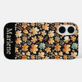 Blue Tan Ivory Herbstleaves Case-Mate iPhone Hülle (Rückseite (Horizontal))