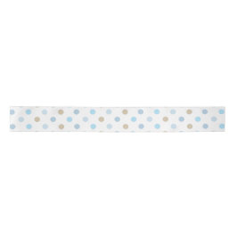 BLUE & TAN POLKA-HUNDEN SATINBAND