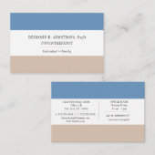 Blue Tan Psychotherapeut Euro Size Business Card Visitenkarte (Vorne/Hinten)