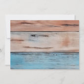 Blue Tan Wood Floral Lights Probe Dinner Einladung (Rückseite)