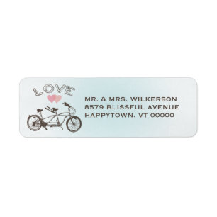Blue Tandem Bicycle Liebe Label