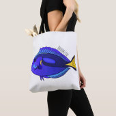 Blue tang fish cartoon illustration tasche (Von Nahem)