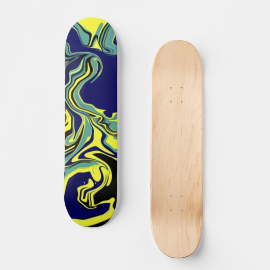 Blue Tang Psychedelic Skateboard (Vorderseite)