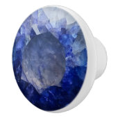 Blue Tanzanite Gem Pattern Keramikknauf (Rechts)