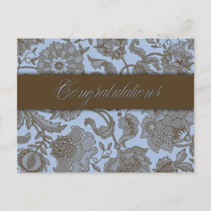 Blue Tapestry - Glückwünsche Postkarte