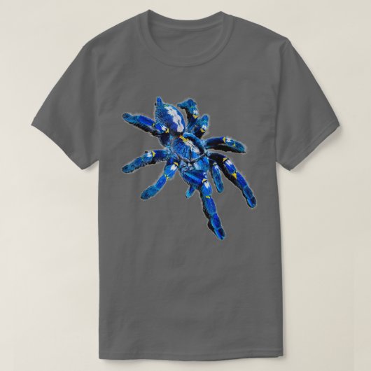 Blue Tarantula Spider Poecilotheria  T-Shirt (Design vorne)