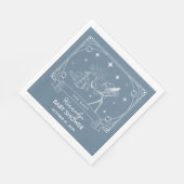 Blue Tarot Baby Dusche Napkin Serviette (Ecke)