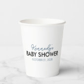 Blue Tarot Baby Dusche Pappbecher (Rückseite)