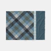 Blue Tartan Fleece Blanket (Vorderseite (Horizontal))