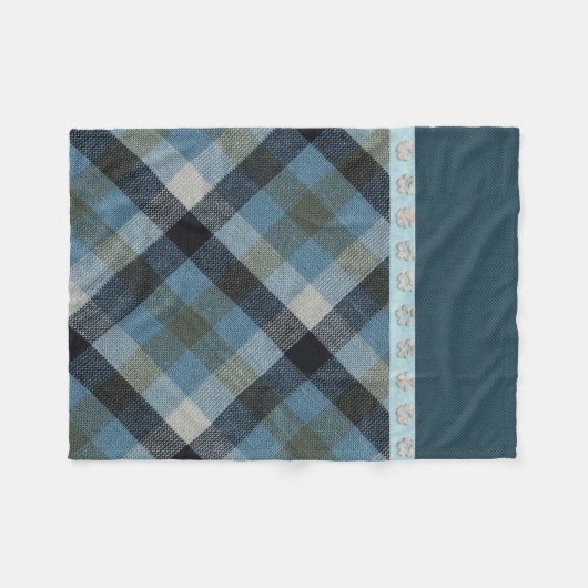Blue Tartan Fleece Blanket (Vorderseite (Horizontal))
