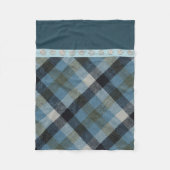 Blue Tartan Fleece Blanket (Vorderseite)
