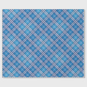 Blue Tartan Geschenkpapier (Flach)