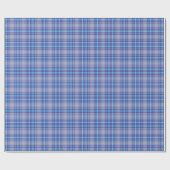 Blue Tartan Kariert Gingham Muster Geschenkpapier (Flach)
