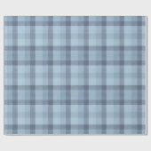 Blue Tartan Karierter Karo Geschenkpapier (Flach)