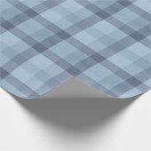Blue Tartan Karierter Karo Geschenkpapier (Ecke)