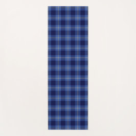 Blue Tartan Kariertes Muster Yoga Mat Yogamatte