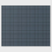 Blue Tartan Kariertes Weihnachtszettel | festlich Geschenkpapier (Flach)