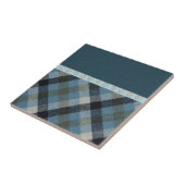 Blue Tartan Keramik Tile Fliese (Seite)