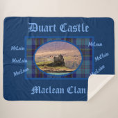 Blue Tartan MacLean Clans schottisches Duart Castl Sherpadecke (Vorderseite (Horizontal))