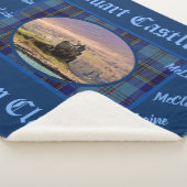 Blue Tartan MacLean Clans schottisches Duart Castl Sherpadecke (3/4)
