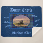 Blue Tartan MacLean Clans schottisches Duart Castl Sherpadecke (Vorderseite (Horizontal))