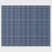 Blue Tartan Plaid Pattern Background Geschenkpapier (Flach)
