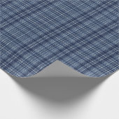Blue Tartan Plaid Pattern Background Geschenkpapier (Ecke)