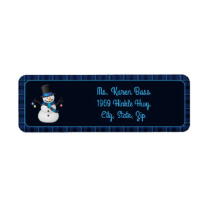 Blue Tartan Snowman