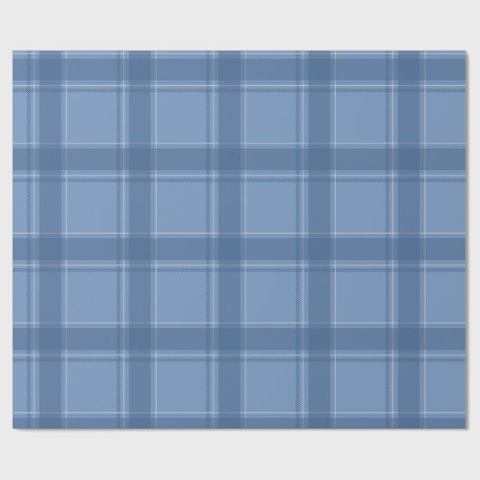 Blue Tartan Wrapping Paper Geschenkpapier (Flach)