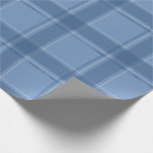 Blue Tartan Wrapping Paper Geschenkpapier (Ecke)
