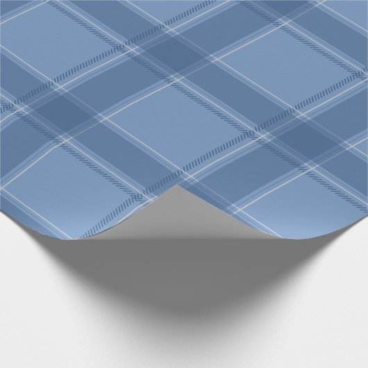 Blue Tartan Wrapping Paper Geschenkpapier (Ecke)