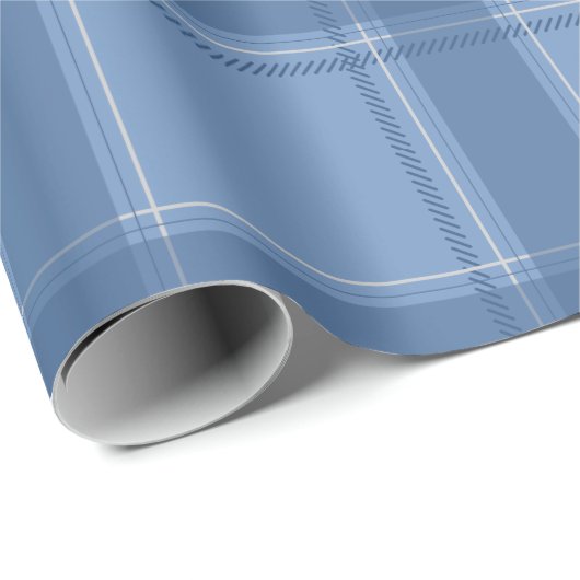 Blue Tartan Wrapping Paper Geschenkpapier (Rolleneckpunkt)