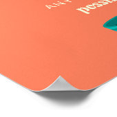 Blue Tasse Kaffeekonzept Poster (Ecke)