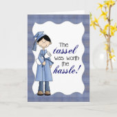 Blue Tassel war der Hassle Boy Abschluss wert Karte (Gelbe Blume)