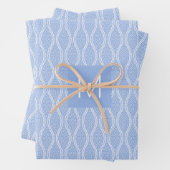 Blue Tatewaku mit 3 Monogrammen Geschenkpapier Set (Beispiel)