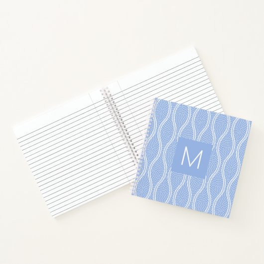 Blue Tatewaku Mit Monogramm Notizblock (Innenseite)