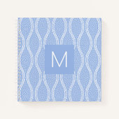 Blue Tatewaku Mit Monogramm Notizblock (Vorderseite)
