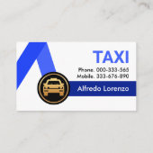 Blue Taxi Routes Ride Share Visitenkarte (Rückseite)