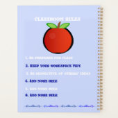 Blue Teacher Calendar Planer (Rückseite)