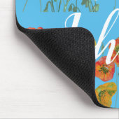 Blue Teachers Name Blumencomputer Maus Mat Pad Mousepad (Ecke)