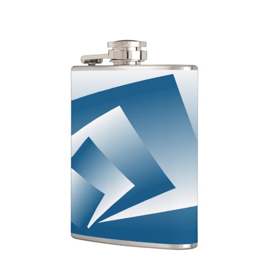 Blue Teal geometry Flachmann (Links)