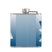 Blue Teal geometry Flachmann (Rückseite)