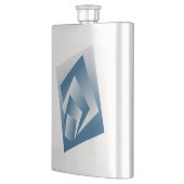 Blue Teal geometry Flachmann (Links)