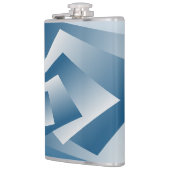 Blue Teal geometry Flachmann (Links)