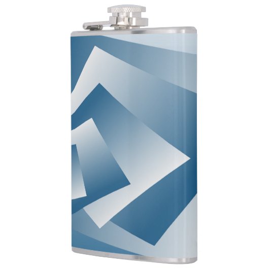 Blue Teal geometry Flachmann (Links)