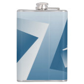 Blue Teal geometry Flachmann (Rückseite)