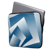 Blue Teal geometry Laptopschutzhülle (Vorderseite Links)