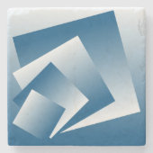 Blue Teal geometry Steinuntersetzer (Vorderseite)