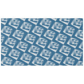 Blue Teal geometry Tischdecke (Vorderseite (Horizontal))